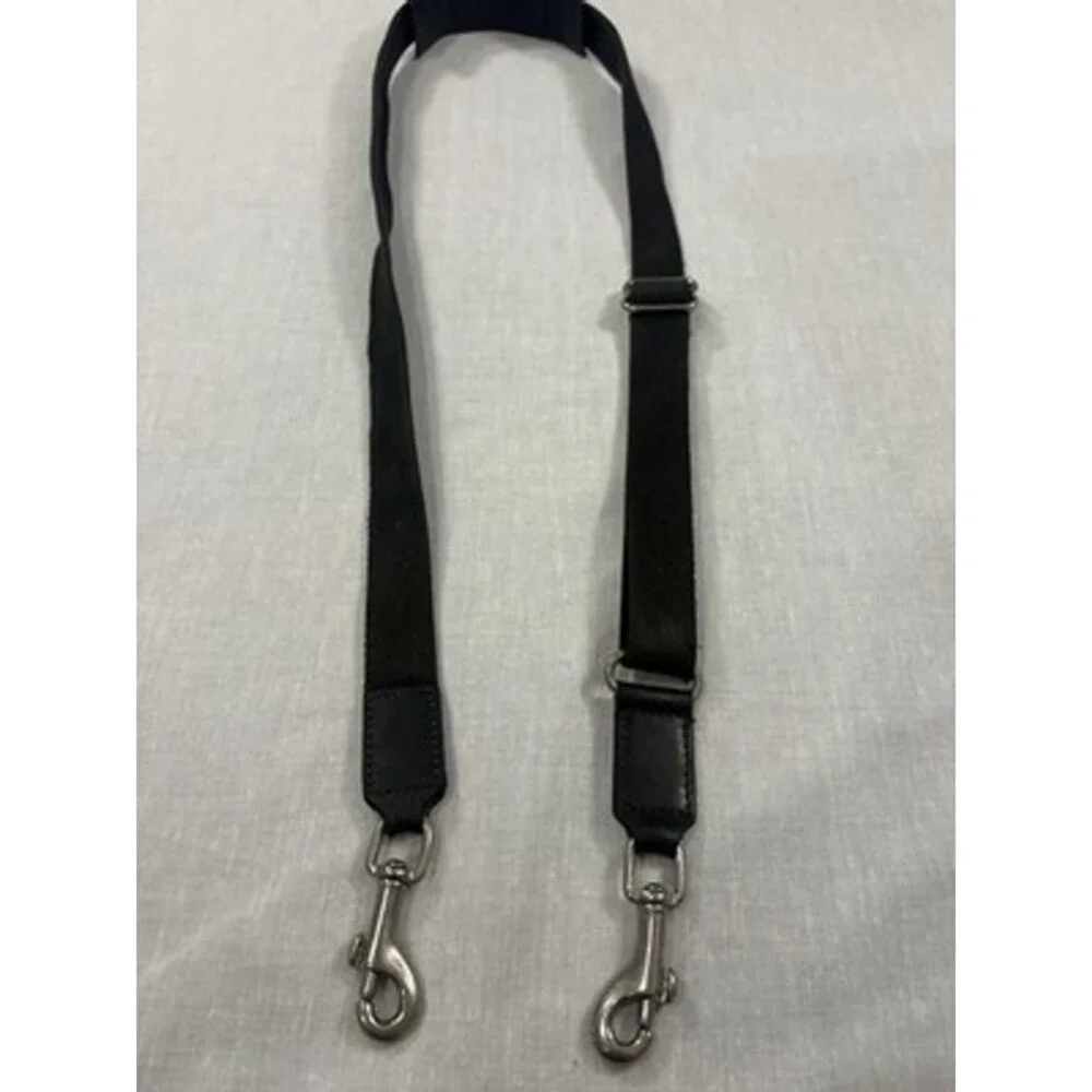 Coach Replacement Crossbody Black Canvas Leather Strap 43”L x 1”W